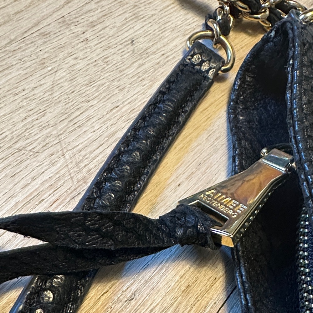 AIMEE KESTENBERG | Cyrus Leather Black Chain Strap Crossbody Bag - Picture 4 of 16